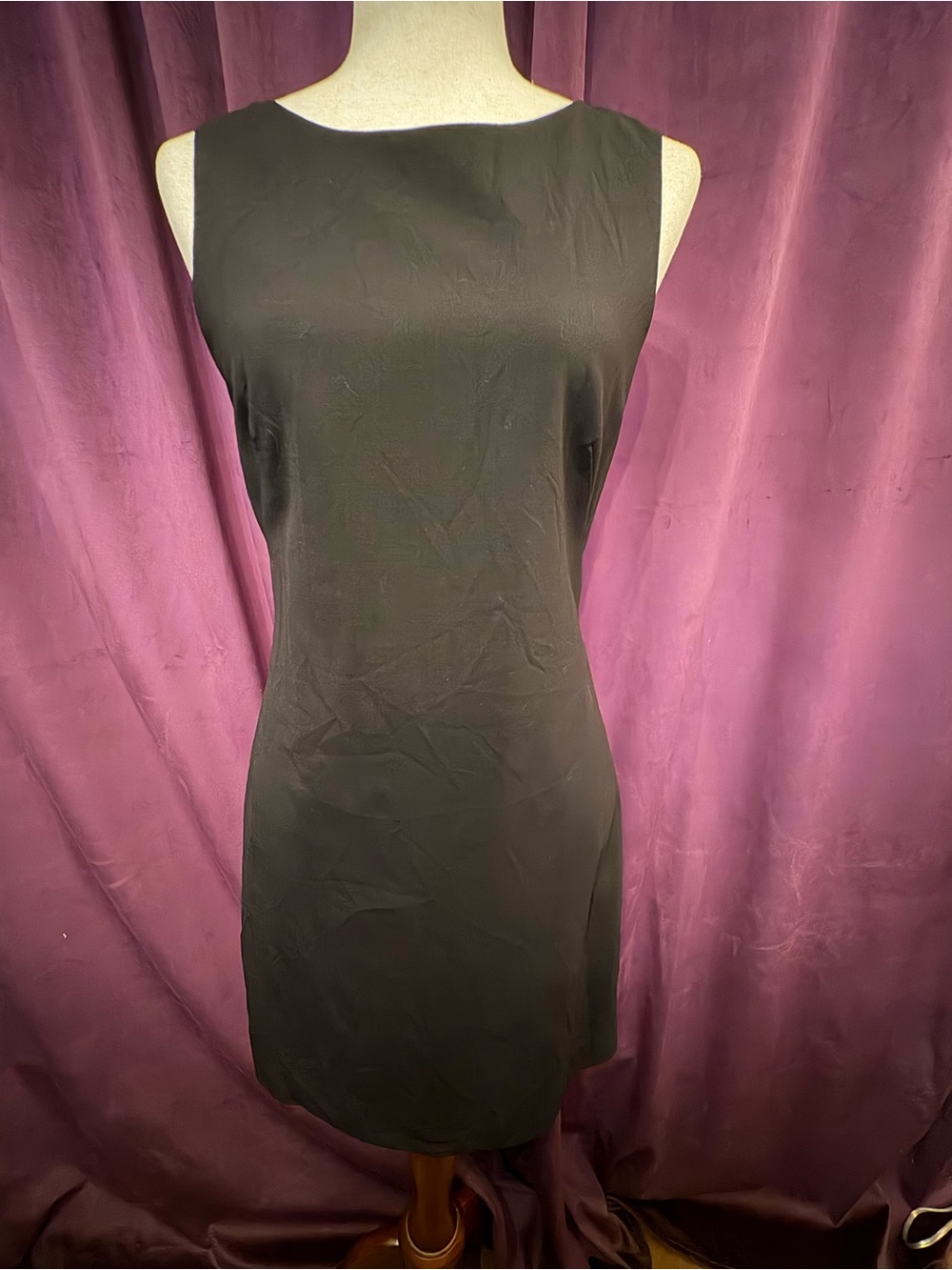 Theory Sleek Black Sleeveless Shift Dress
